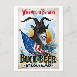 Vintage Beer Poster Vykort