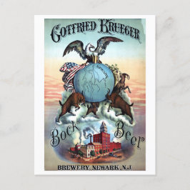 Vintage Beer poster Vykort