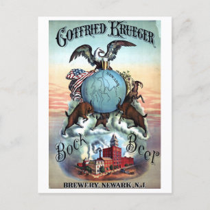 Vintage Beer poster Vykort