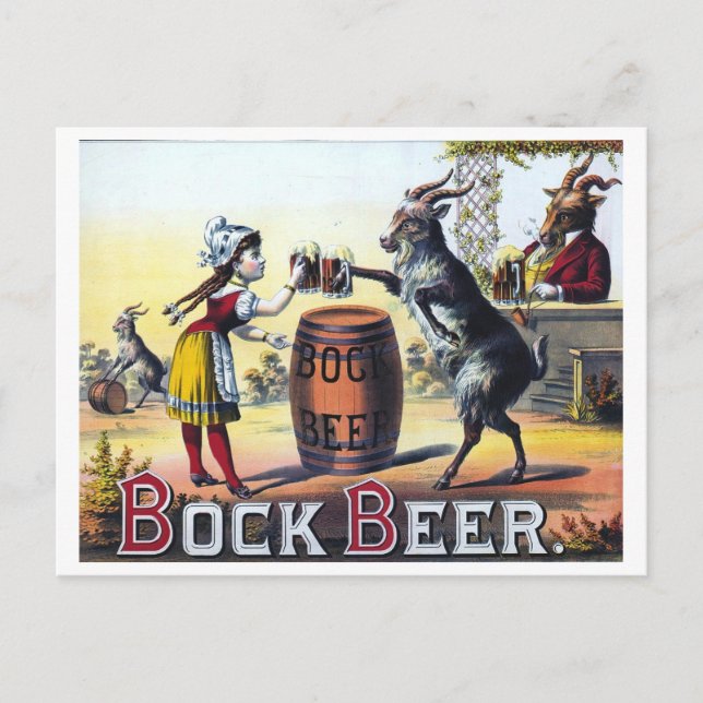 Vintage Beer Poster Vykort (Framsida)