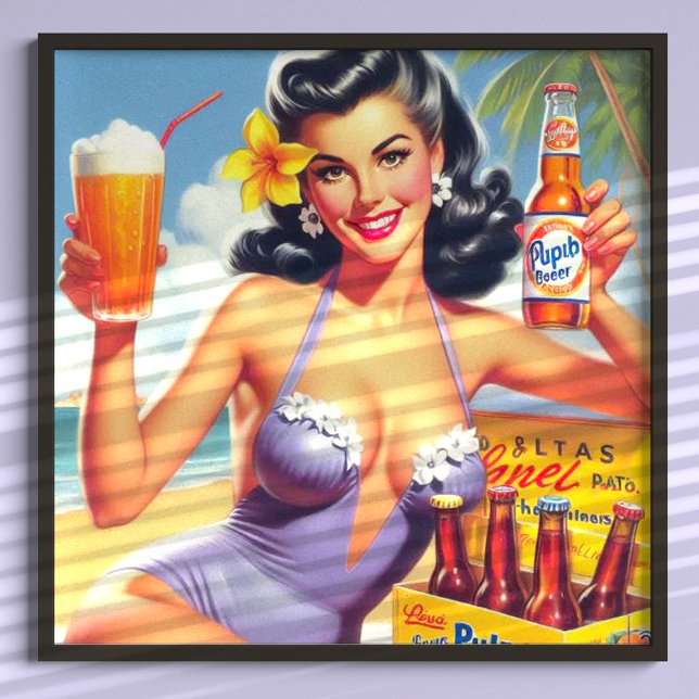 Vintage Beer Sommarstift upp Poster (Skapare uppladdad)