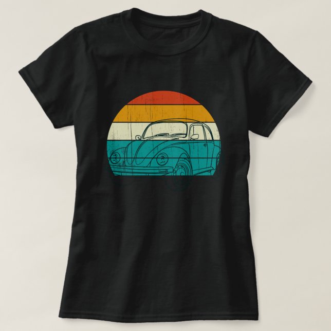 Vintage Beetle Kryp bil 4 T Shirt (Design framsida)