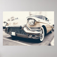 VINTAGE BEIGE CADILLAC MED CHROME GRILLE
