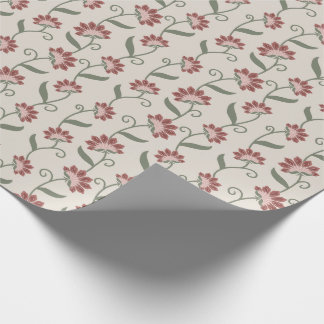 Vintage Beige Floral Seamless Pattern Gift Wrap Presentpapper
