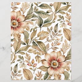 Vintage Beige & Grönt Botanical
