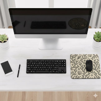 vintage beige hand drawn coral reef pattern musmatta