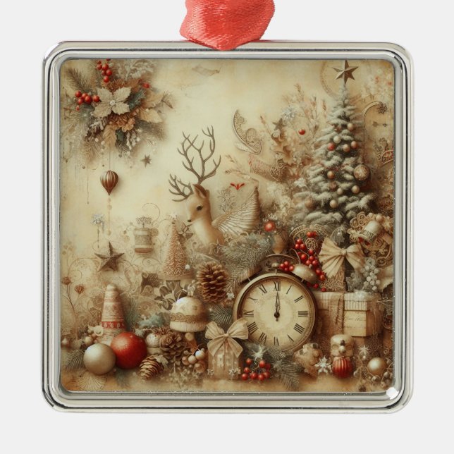 Vintage Beige Juldekoration (Framsidan)