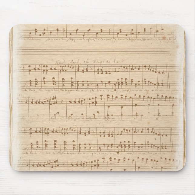 vintage beige musik noter musmatta (Framsidan)