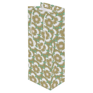 Vintage beige och grönt blommigt Dianthus Barbatus