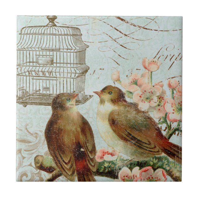 Vintage belägger med tegel kakelplatta (Framsidan)