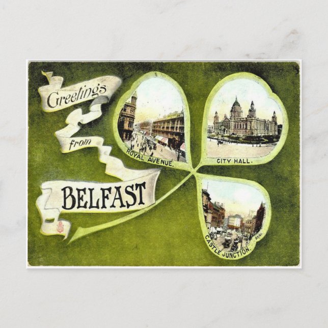 Vintage Belfast-vykort Vykort (Framsida)