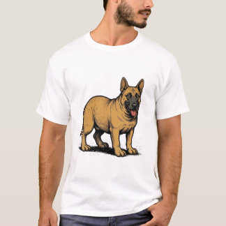 Vintage Belgisk Malinois: Klassisk Arbetsdug T Shirt