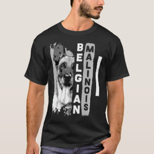 Vintage belgisk Malinois T-Hundälskare för formgiv T Shirt