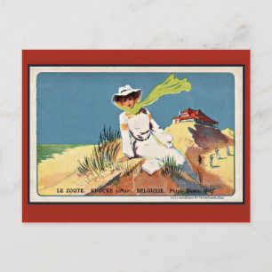 Vintage belle epoque Knokke Zoute Golf Vykort