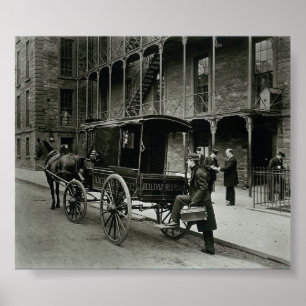 Vintage Bellevue Hospital i New York City NY Poster