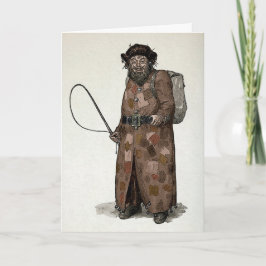 Vintage Belsnickel-julkort Helgkort