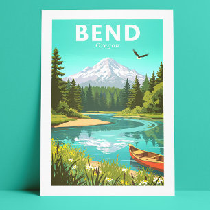 Vintage Bend Oregon Vykort