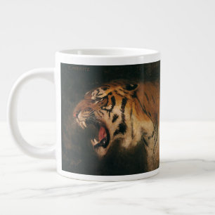 Vintage Bengalisk Tiger Stort Kattdjur rytande, Vi Jumbo Mugg
