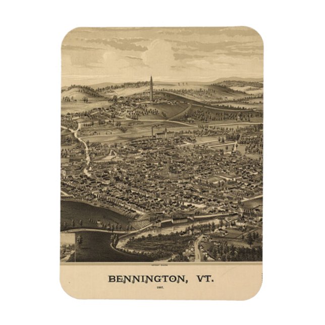 Vintage Bennington, Vermont Magnet (Vertikal)
