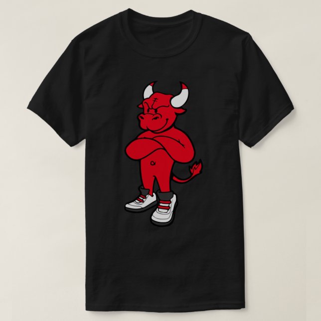 Vintage Benny, Bull Sticker T Shirt (Design framsida)