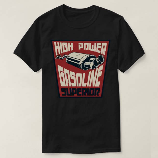 Vintage bensinoljebricka t shirt (Design framsida)