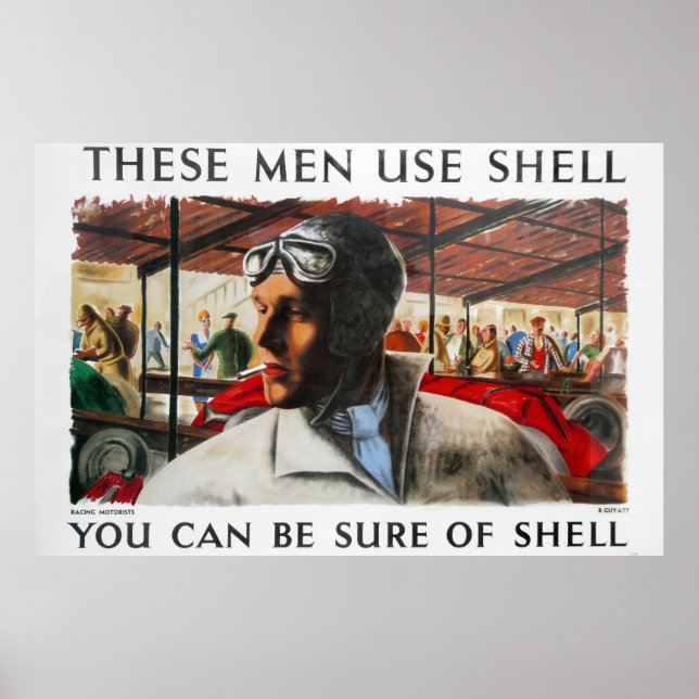 Vintage bensinplakat, 1939. poster (Framsidan)