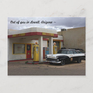 Vintage bensinstation i Arizona Vykort
