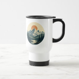 Vintage Bergs Solnedgång Natur Äventyrs T-Shirt Resemugg
