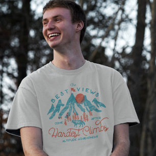 Vintage Bergsbergens Varg klättrar upp utomhus T Shirt