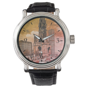 Vintage Berlin Kaiser Wilhelm Memorial kyrka Armbandsur