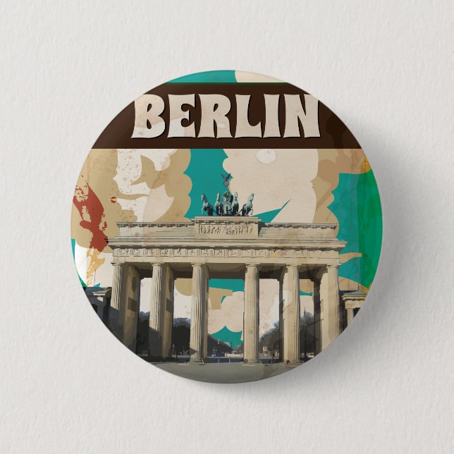 Vintage Berlin-resemalj Knapp (Framsida)