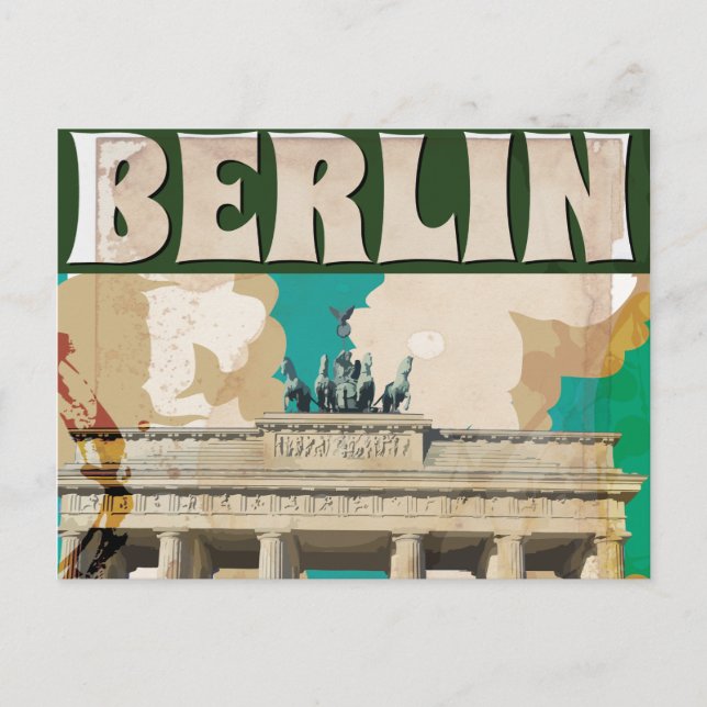 Vintage Berlin-resemaljeri Vykort (Framsida)