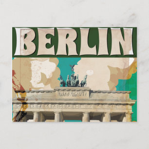 Vintage Berlin-resemålningaffisch Vykort