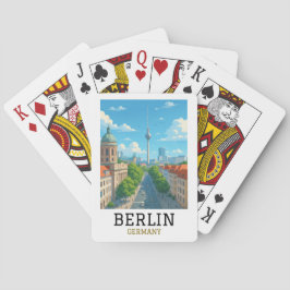 Vintage Berlin Siluett TV-torn Siluettvy Casinokort