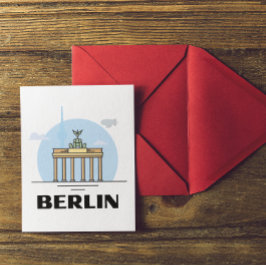 Vintage Berlin Skyline Art Vykort