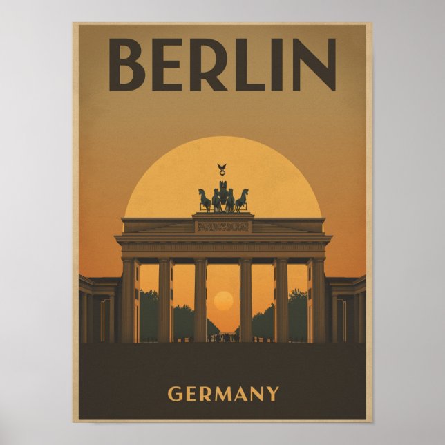 Vintage Berlin Travel Poster (Framsidan)