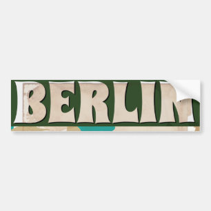 Vintage Berlin Travel Poster Bildekal