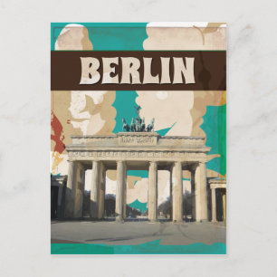 Vintage Berlin Travel Poster-utskrift Vykort