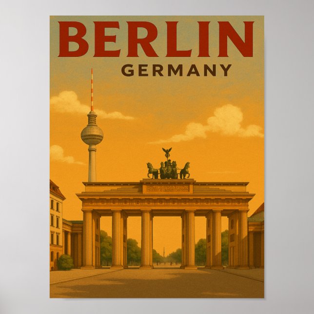 Vintage Berlin Tyskland resetrafik Poster (Framsidan)