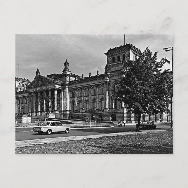 Vintage Berlins riksdag Vykort (Framsida)
