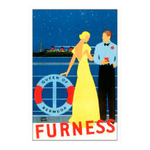 Vintage Bermuda Cruise Frakt Travel