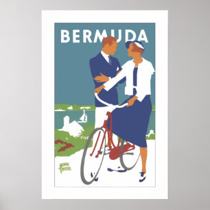Vintage Bermuda reser affischen Poster