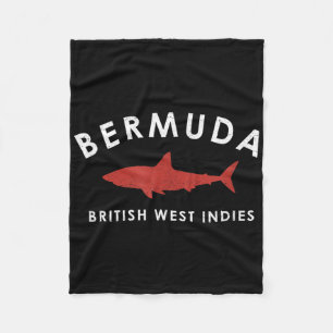 Vintage Bermuda Retro Haj Grafisk Herr Kvinnor Så Fleecefilt