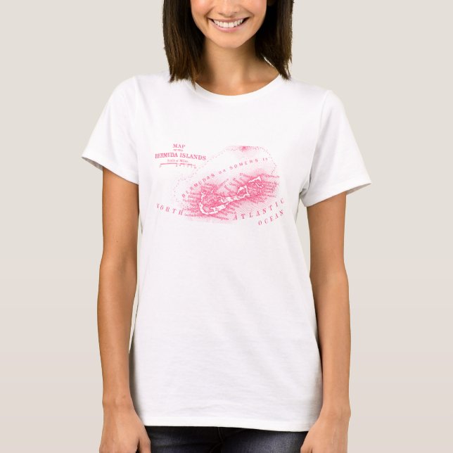 Vintage Bermuda, rosa Tee Shirt (Framsida)