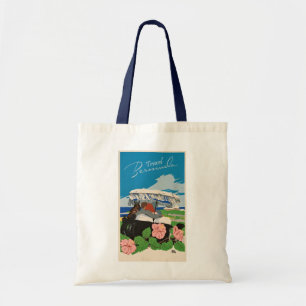 Vintage Bermuda Travel Art Ilustration Tygkasse
