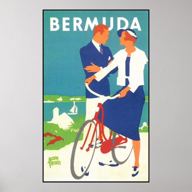 Vintage Bermuda Travel Poster (Framsidan)