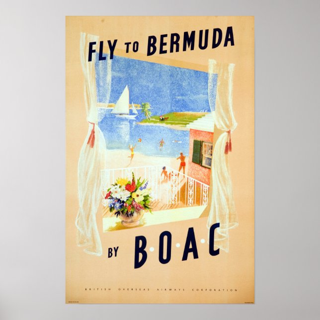 Vintage Bermuda Travel Poster (Framsidan)