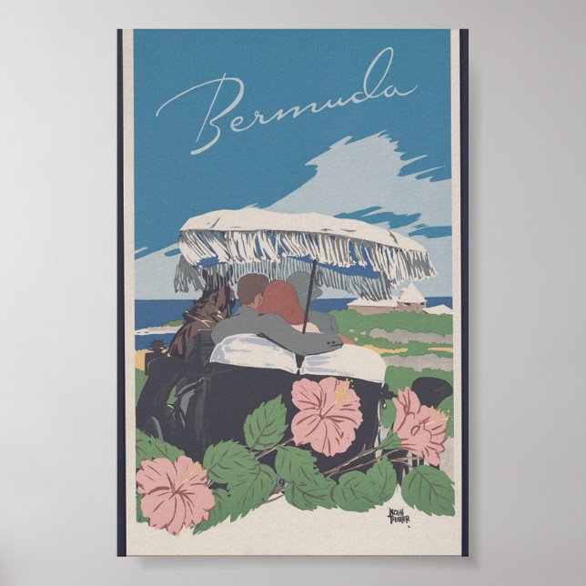 Vintage Bermuda Travel Poster (Framsidan)