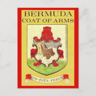 Vintage Bermuda vapensköld vykort