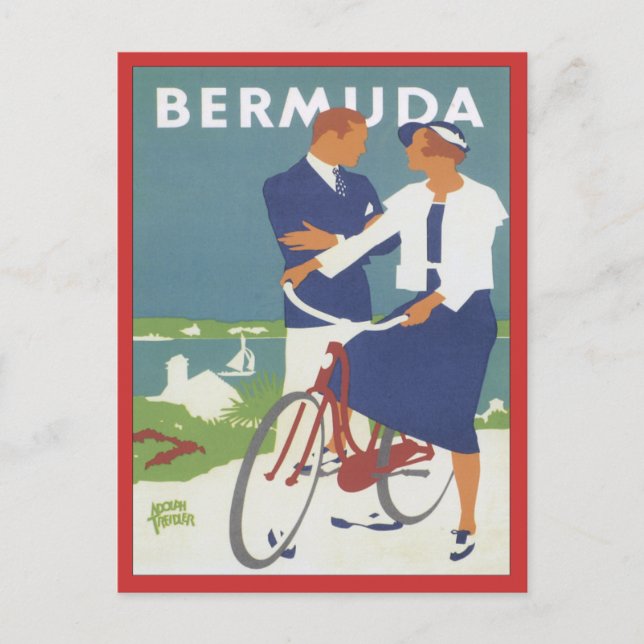 Vintage Bermuda Vykort (Framsida)